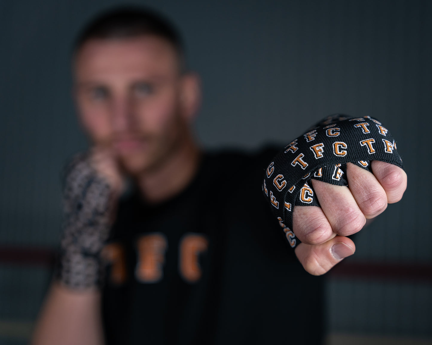 TFC 4M BLACK & ORANGE HAND WRAPS